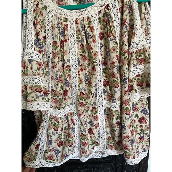 Blue Tassel by Anthropologie Maylou Open-Shoulder Blouse Size XS Multicolor - Picture 8 of 10